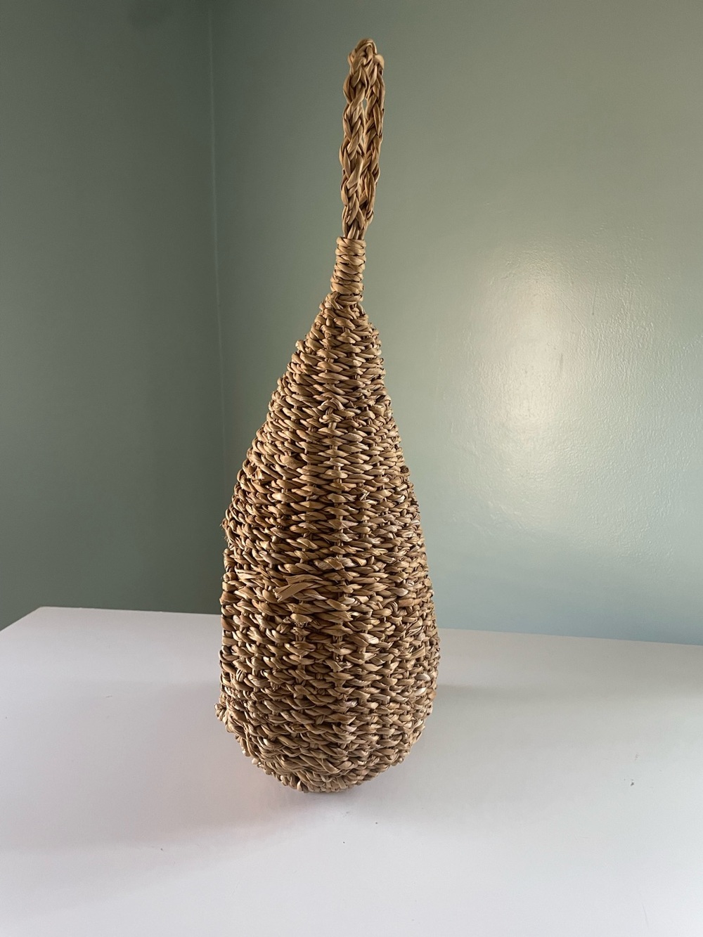 Korissa Savar Boho Hanging Pot Planter Sea Grass Raffia 17.5 x 8.5 - Picture 9 of 13